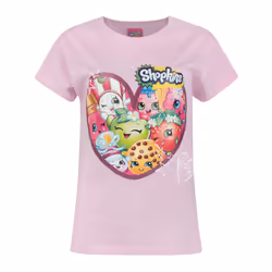 Shopkins Short Sleeved T-Shirt (Girls Pink)