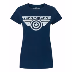 Marvel Short Sleeved T-Shirt (Womens Blue)