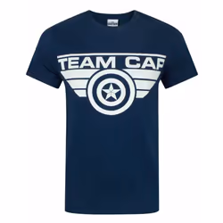 Marvel Short Sleeved T-Shirt (Mens Blue) - Small