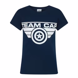 Marvel Short Sleeved T-Shirt (Girls Blue) - 5-6 Years