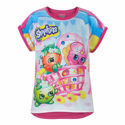 Shopkins Short Sleeved T-Shirt (Girls Pink)