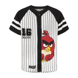 Angry Birds Baseball Jersey (Boys Black) - 9-10 Years