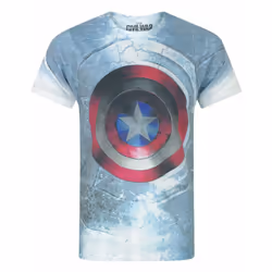 Marvel Short Sleeved T-Shirt (Mens White) - Small