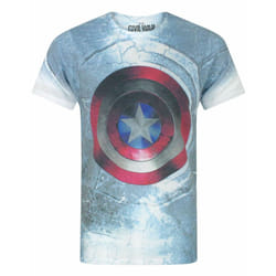 Marvel Short Sleeved T-Shirt (Mens White) - Small
