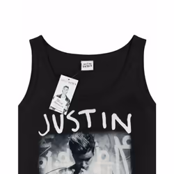 Justin Bieber Vest (Womens Black) - X-Large