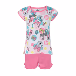 Disney Minnie Mouse Short Sleeve Short Leg Pyjama Set (Girls Pink)