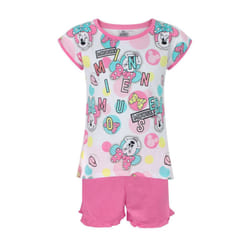 Disney Minnie Mouse Short Sleeve Short Leg Pyjama Set (Girls Pink)