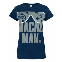 WWE Short Sleeved T-Shirt (Womens Blue) - X-Large