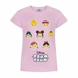 Disney Short Sleeved T-Shirt (Girls Pink) - 5-6 Years