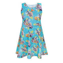 Disney Sleeveless Skater Dress (Girls Blue) - 5-6 Years