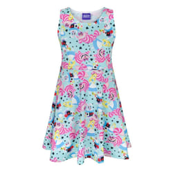 Disney Short Sleeve Skater Dress (Girls Blue) - 3-4 Years