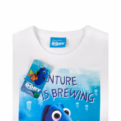 Disney Short Sleeved T-Shirt (Girls White) - 5-6 Years