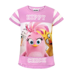 Angry Birds Short Sleeved T-Shirt (Girls Pink) - 7-8 Years