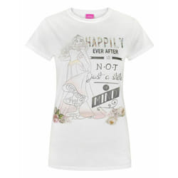 Disney Short Sleeved T-Shirt (Womens White) - Large
