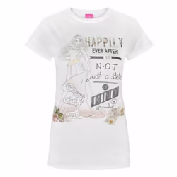 Disney Short Sleeved T-Shirt (Womens White) - X-Large