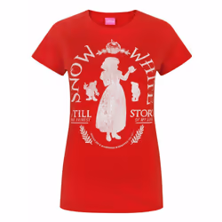 Disney Short Sleeved T-Shirt (Womens Red) - X-Large
