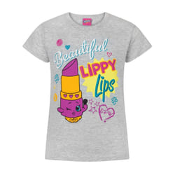 Shopkins Short Sleeved T-Shirt (Girls Grey) - 3-4 Years