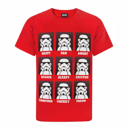 Star Wars Short Sleeved T-Shirt (Boys Red) - 3-4 Years
