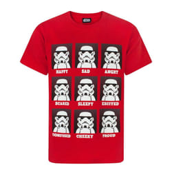 Star Wars Short Sleeved T-Shirt (Boys Red) - 5-6 Years