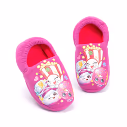 Shopkins Slip On Loafer Slippers (Girls Pink) - 11 UK Child