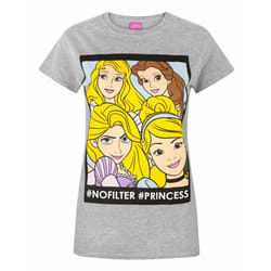 Disney Short Sleeved T-Shirt (Womens Grey) - Large