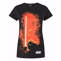 Star Wars Short Sleeved T-Shirt (Womens Black) - XX-Large