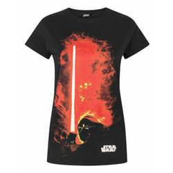 Star Wars Short Sleeved T-Shirt (Womens Black) - XX-Large