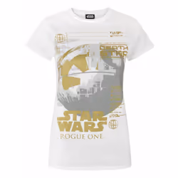Star Wars Short Sleeved T-Shirt (Womens White) - X-Large