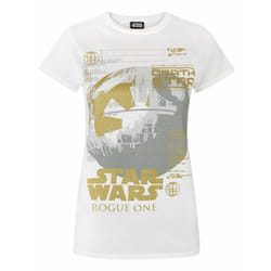 Star Wars Short Sleeved T-Shirt (Womens White) - XX-Large