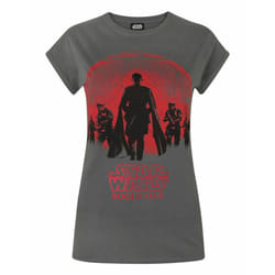 Star Wars Short Sleeved T-Shirt (Womens Grey) - XX-Large