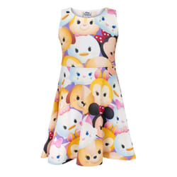 Disney Short Sleeve Skater Dress (Girls White) - 7-8 Years