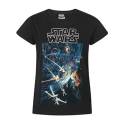 Star Wars Short Sleeved T-Shirt (Girls Black) - 5-6 Years