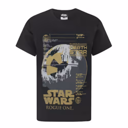 Star Wars Short Sleeved T-Shirt (Boys Black) - 5-6 Years