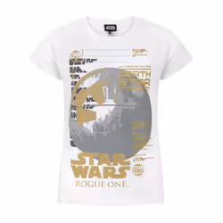 Star Wars Short Sleeved T-Shirt (Girls White) - 11-12 Years