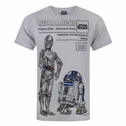Star Wars Short Sleeved T-Shirt (Mens Grey) - X-Small