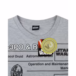 Star Wars Short Sleeved T-Shirt (Mens Grey) - Small