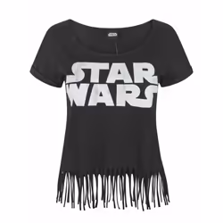 Star Wars Fringe Short Sleeved T-Shirt (Womens Black) - Medium