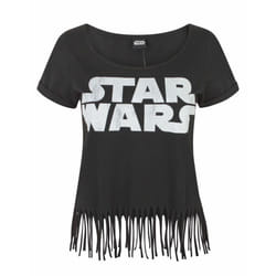 Star Wars Fringe Short Sleeved T-Shirt (Womens Black) - X-Large