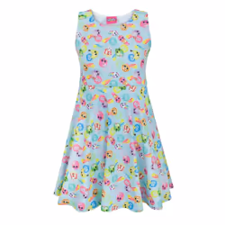 Shopkins Short Sleeve Skater Dress (Girls Blue)