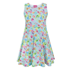 Shopkins Short Sleeve Skater Dress (Girls Blue)