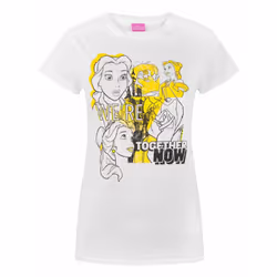 Disney Short Sleeved T-Shirt (Womens White) - Small