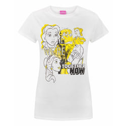 Disney Short Sleeved T-Shirt (Womens White) - Large