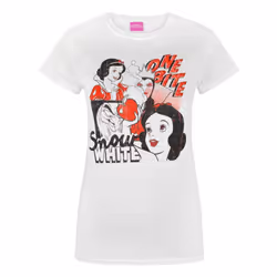 Disney Short Sleeved T-Shirt (Womens White) - Small