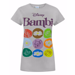 Disney Short Sleeved T-Shirt (Womens Grey) - Large
