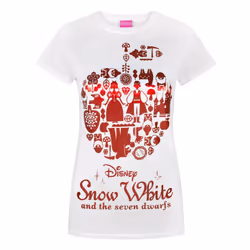 Disney Short Sleeved T-Shirt (Womens White) - Medium