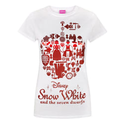 Disney Short Sleeved T-Shirt (Womens White) - X-Large