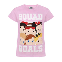 Disney Short Sleeved T-Shirt (Girls Pink) - 7-8 Years