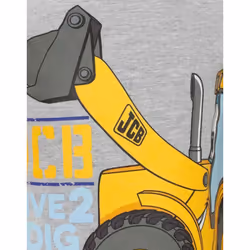 JCB Short Sleeved T-Shirt (Boys Grey) - 3-4 Years