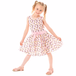 Disney Sleeveless Skater Dress (Girls Pink) - 4-5 Years