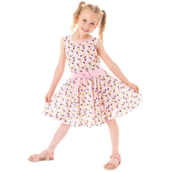 Disney Sleeveless Skater Dress (Girls Pink) - 4-5 Years
